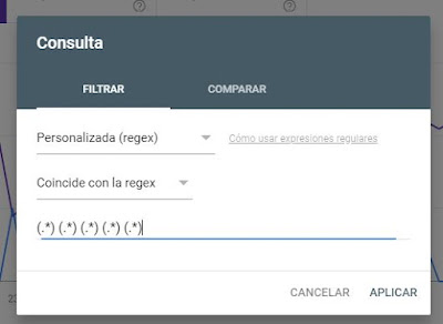 regex search console longtail