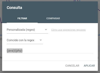 regex search console variable