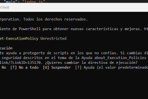 npm : No se puede cargar el archivo C:\Program Files\nodejs\npm.ps1 porque la ejecución de scripts está deshabilitada en este sistema.