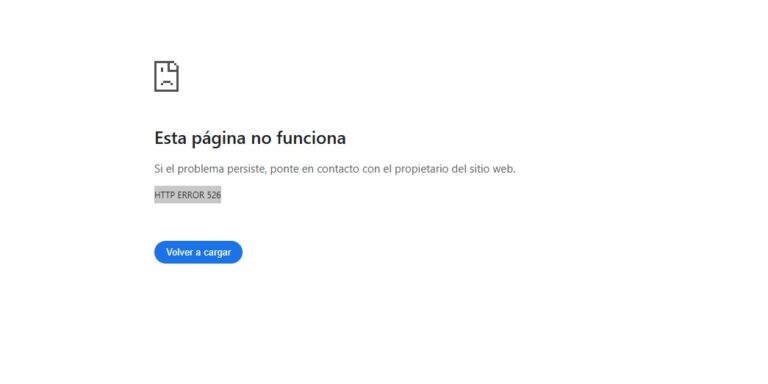 HTTP ERROR 526