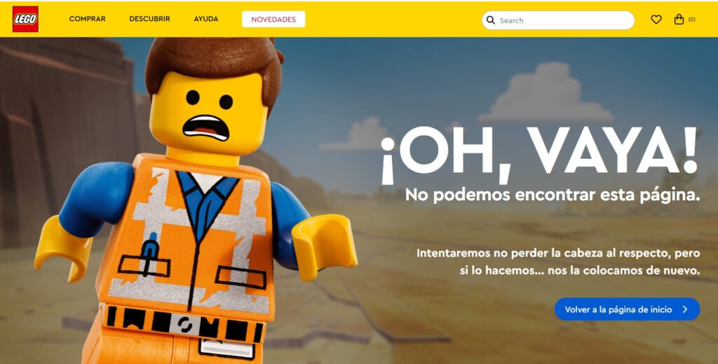 Error 404 en Lego