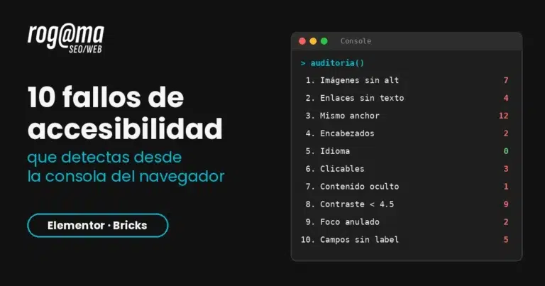 10 fallos de accesibilidad y cómo arreglarlos en Elementor
