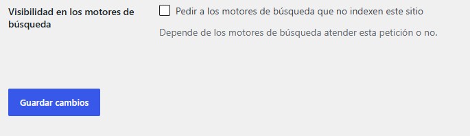 Permitir que los motores de búsqueda rastreen mi web