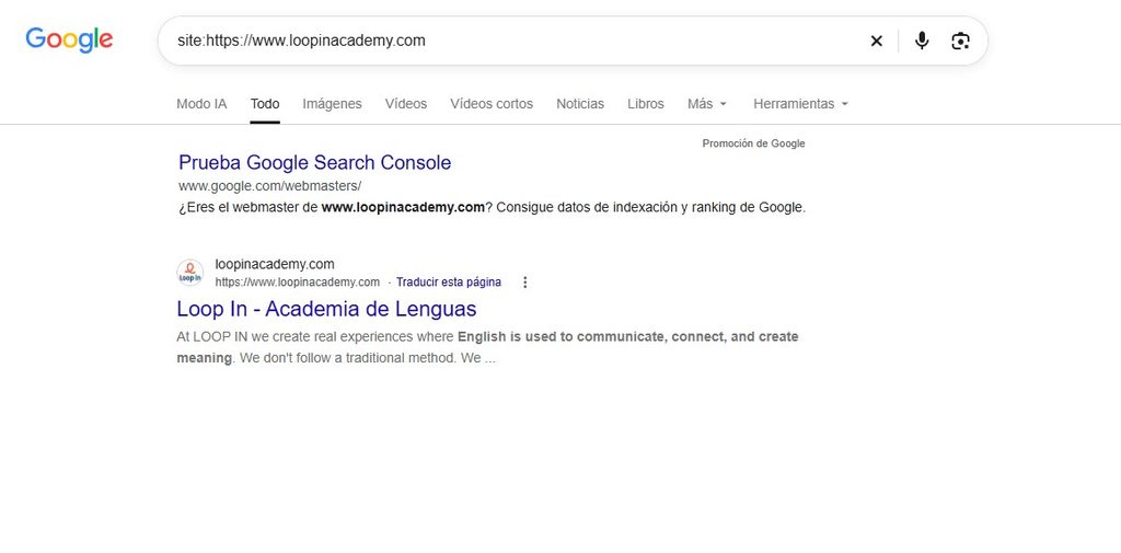 Site: casi vacio
