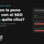 Variación del CTR con la misma posición en Google: top 3 +2,6%, posiciones 4-6 −40%, posiciones 7-10 −66,6%